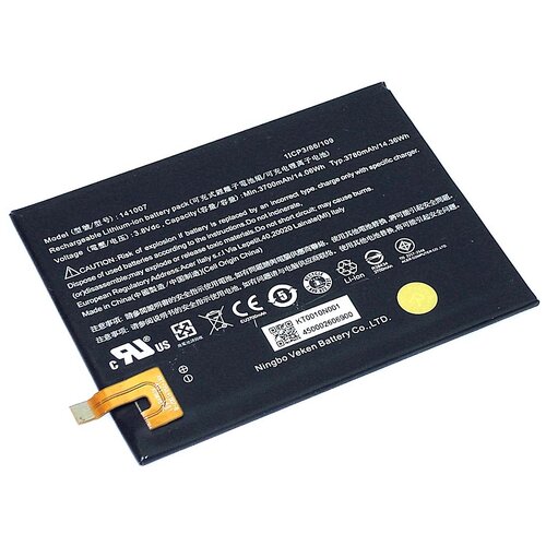 фото Аккумуляторная батарея для планшета acer iconia talk s a1-724 (141007) 3.8v 3780mah oem