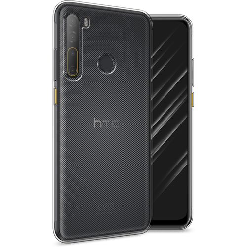 Силиконовый чехол на HTC Desire 20 Pro / Эйчтиси Дизаер 20 Про, прозрачный