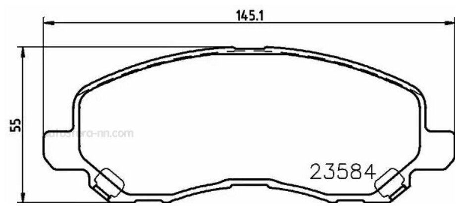 Колодки тормозные дисковые | перед | (PF-3548) Nisshinbo NP3009