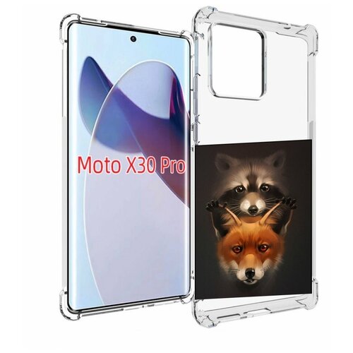 Чехол MyPads енотик-лисенок для Motorola Moto X30 Pro задняя-панель-накладка-бампер