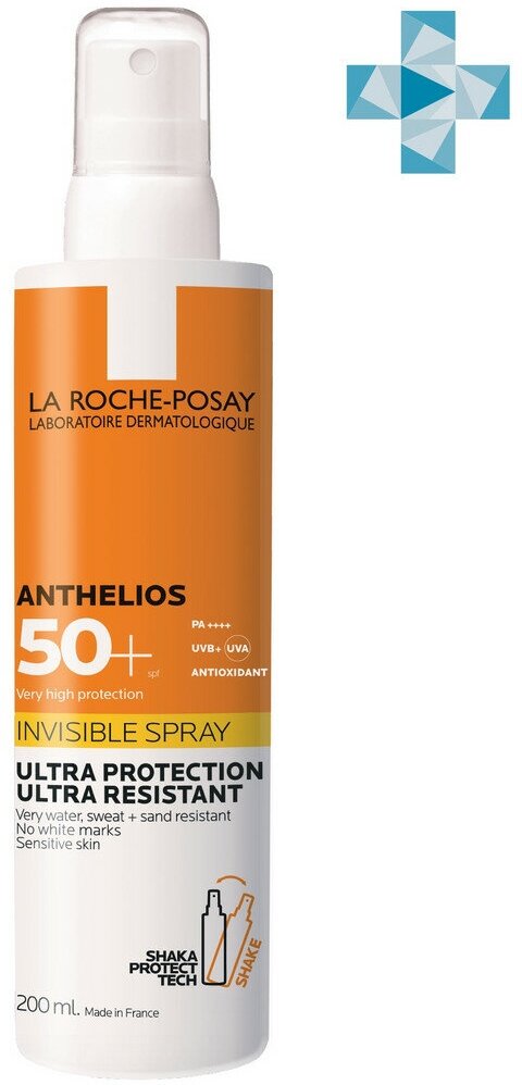 La Roche-Posay Anthelios невидимый спрей для лица и тела SPF 50 200 мл