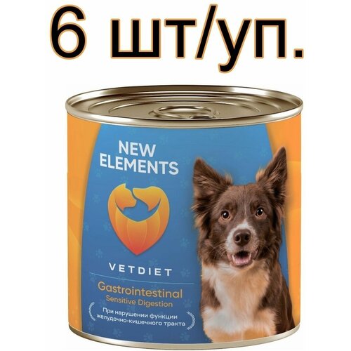 NEW ELEMENTS VETDIET Консервы для собак GASTROINTESTINAL (при нарушениях функции ЖКТ) 340 г (6 шт.)