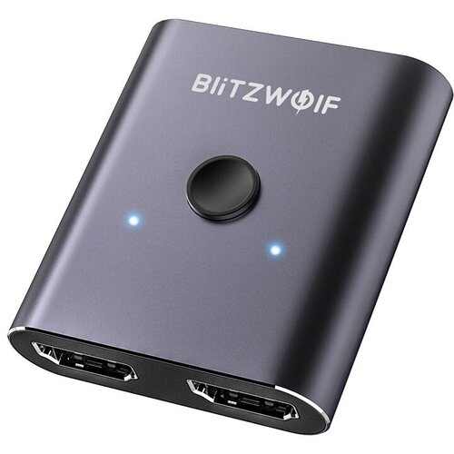 Переходник HDMI BlitzWolf BW-HDC2 Bi-Directional HDMI Switch Silver new 4k hdmi switcher 1x2 mini 1 in 2 out wire control hd 2 0 for xbox 360 ps4 smart android hdtv switch adapter spliter miccgin