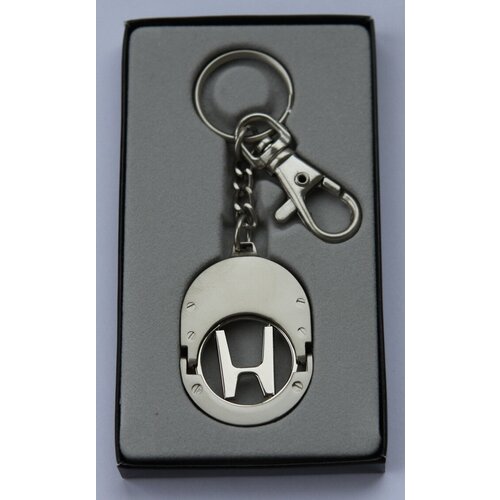 Брелок Komoloff, глянцевая фактура, Honda, серебристый