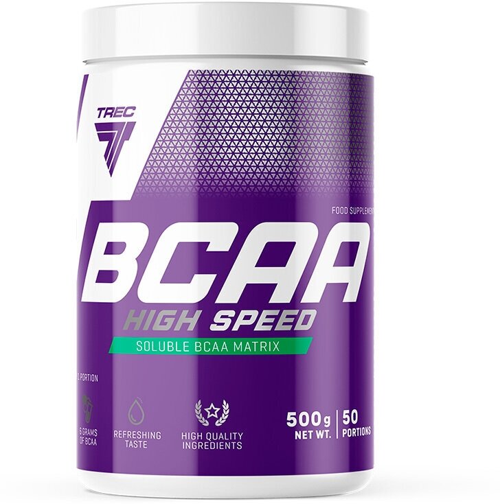 BCAA спорт питание порошок 500 гр, Trec Nutrition BCAA 2:1:1 High Speed, вкус: кола