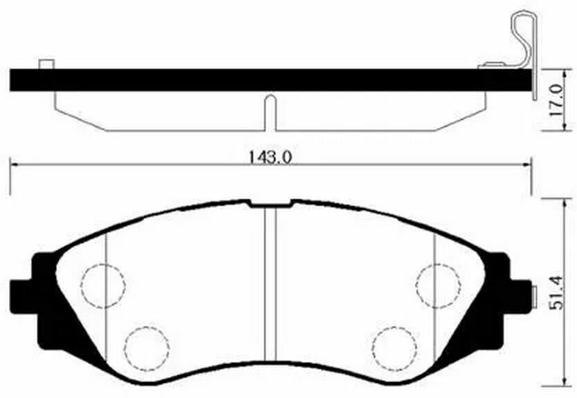 Колодки тормозные дисковые передние Шевроле, ДЭУ HP2006