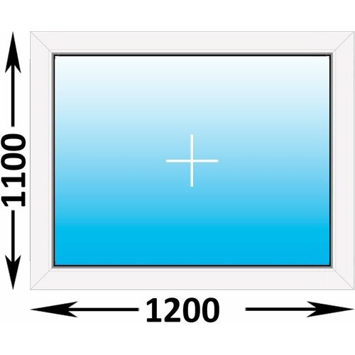 Пластиковое окно MELKE Lite 60 глухое 1200x1100, с однокамерным энергосберегающим стеклопакетом (ширина Х высота) (1200Х1100)