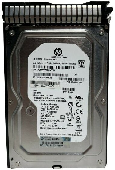 Жесткий диск HP WD5003ABYX-70CZLA0 500Gb SATAII 3,5" HDD