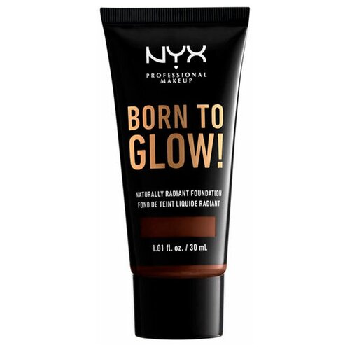 NYX professional makeup Тональный крем Born to glow!, 30 мл, оттенок: Deep Ebony nyx professional makeup тональный крем born to glow 30 мл оттенок cappuccino