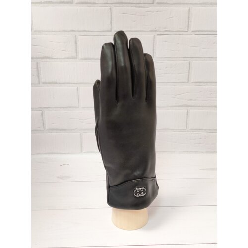 Перчатки Elma, демисезон/зима, натуральная кожа, размер 6.5, черный