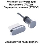 Заглушка TYPE-C и AUX серый - изображение