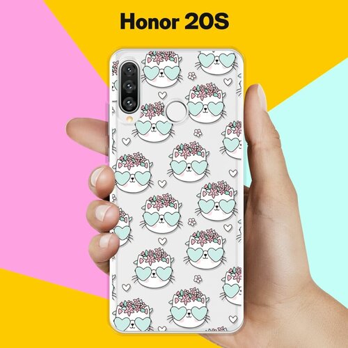 Силиконовый чехол Узор из котов на Honor 20s силиконовый чехол узор из авокадо на honor 20s