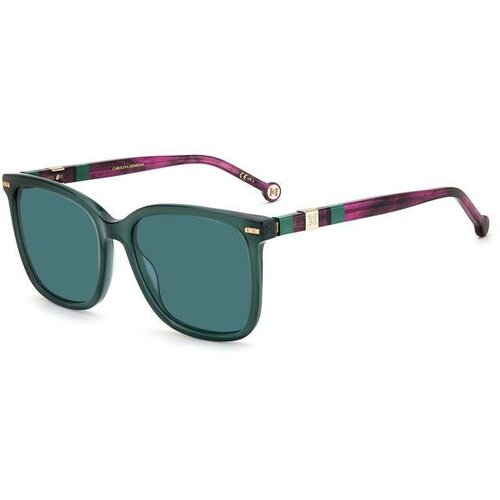 Солнцезащитные очки CAROLINA HERRERA, квадратные, оправа: пластик, для женщин, фиолетовый