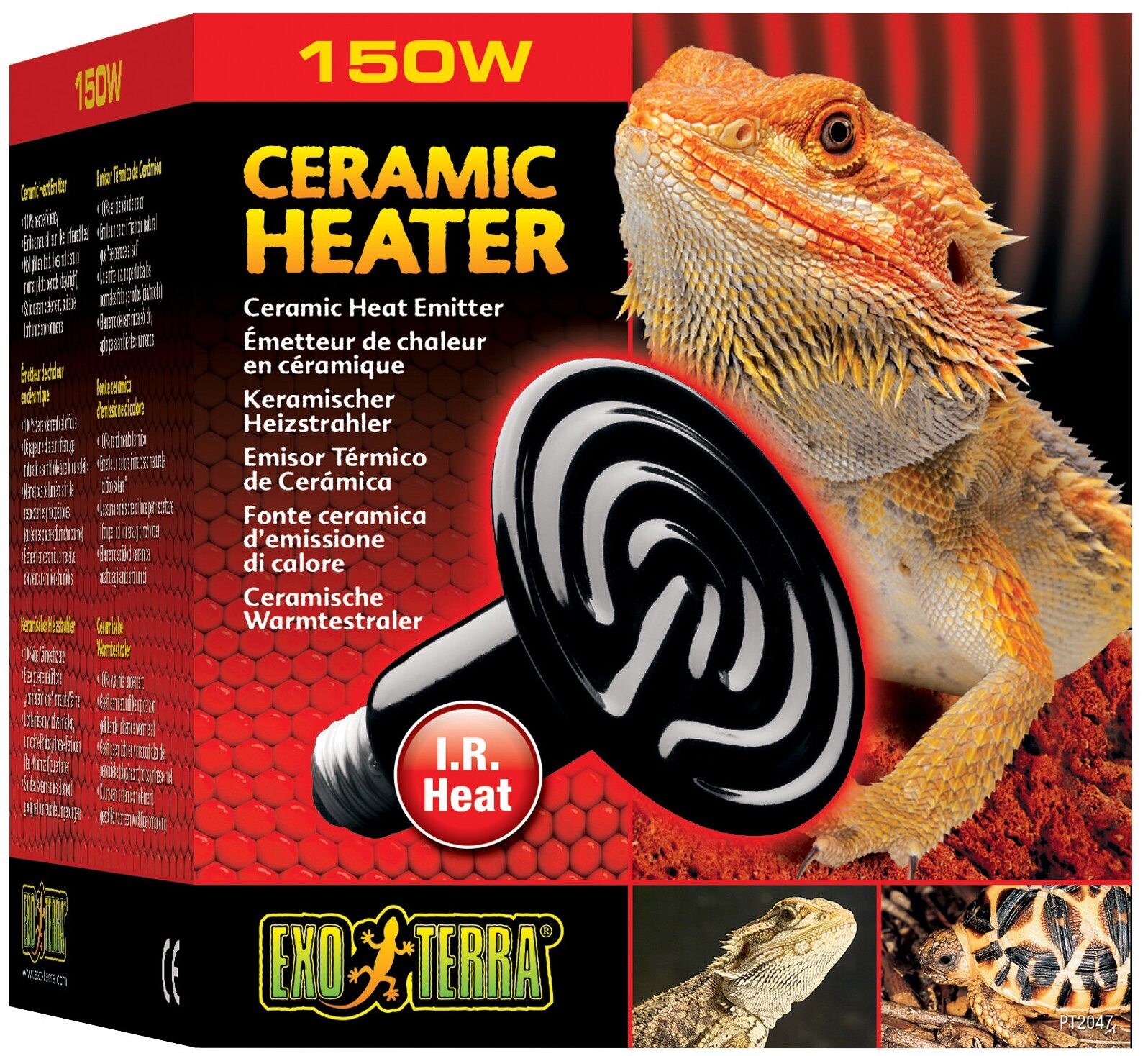 Террариумный керамический тепловой излучатель Hagen ExoTerra Heat Wave Lamp 150 Вт