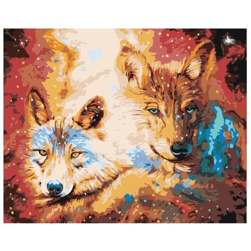 картина по номерам созвездие волков 40x50 см Картина по номерам Созвездие волков 40х50 см Hobby Home
