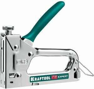 Степлер строительный KRAFTOOL Expert-53 тип 53(4-14мм), Стальной компактный степлер (3187)