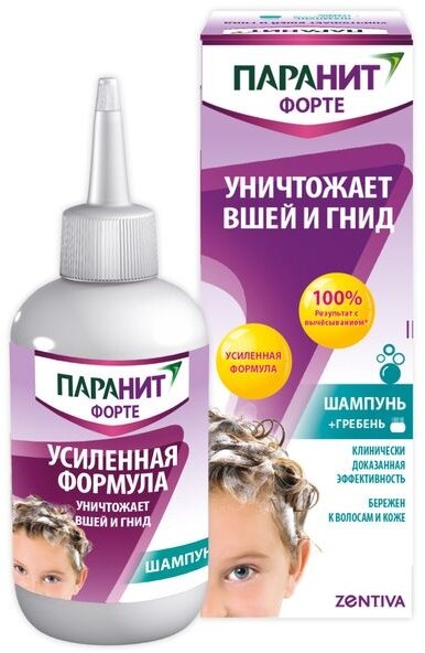 Паранит Форте Усиленная Формула, шампунь педикулицидный, флакон 200 мл