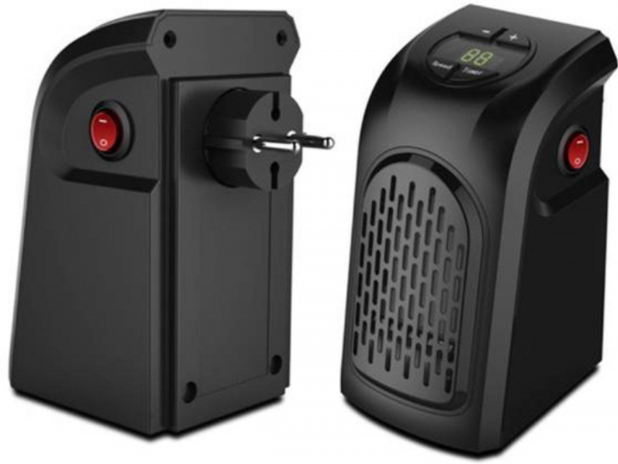 Портативный мини электрообогреватель Handy Heater 400W с пультом TV-299-P (Черный) - фотография № 5