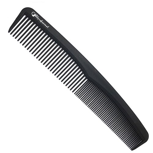 Купить Gera Professional, Расческа карбоновая для стрижки волос GPR00302, цвет черный