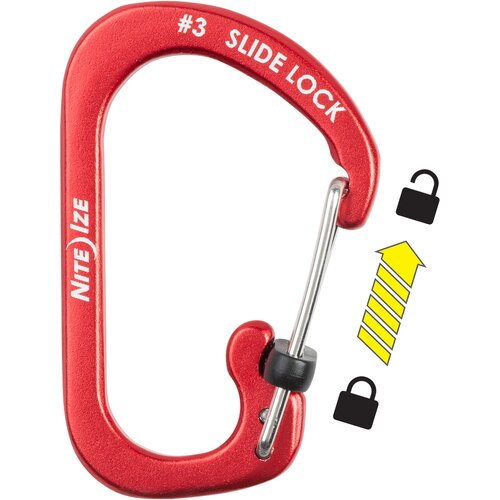 фото Карабин nite ize slidelock carabiner aluminum #3 - красный