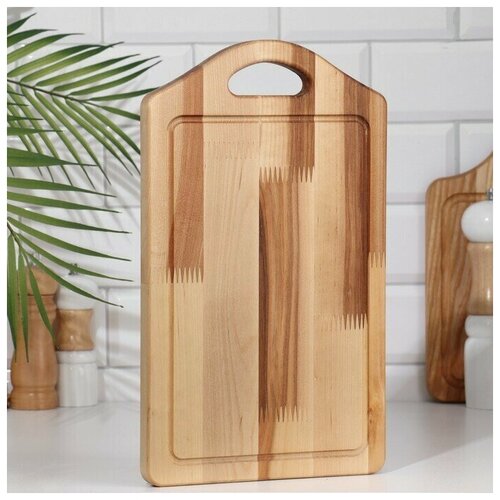 Кухонная утварь, Доска разделочная и сервировочная коромысло, 34х20х1,8 см, береза