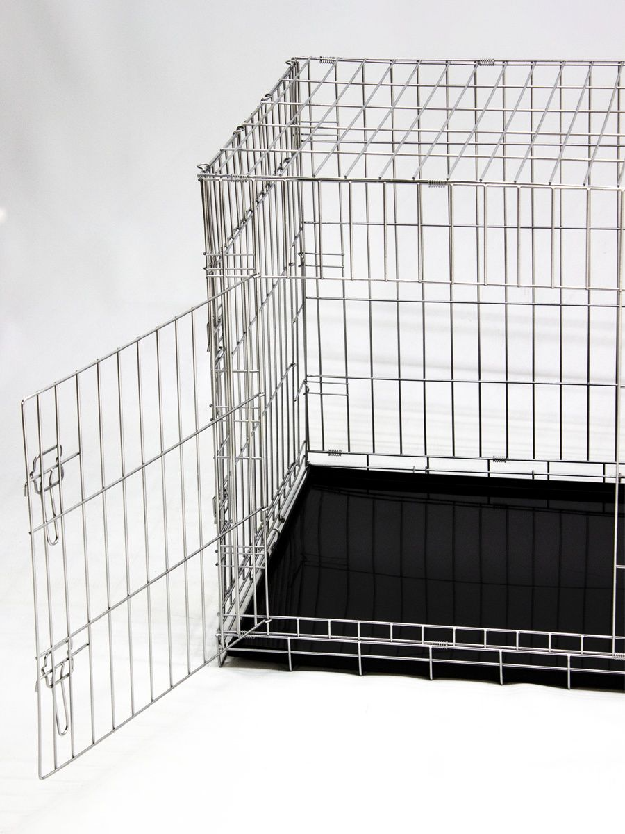 Клетка для собаки 100х70х76см 2 двери, складная, усиленная, в квартиру, для кролика, для перевозки животных - фотография № 8