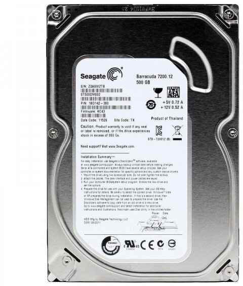 Жесткий диск Seagate 1BD142-303 500Gb SATAIII 3,5" HDD