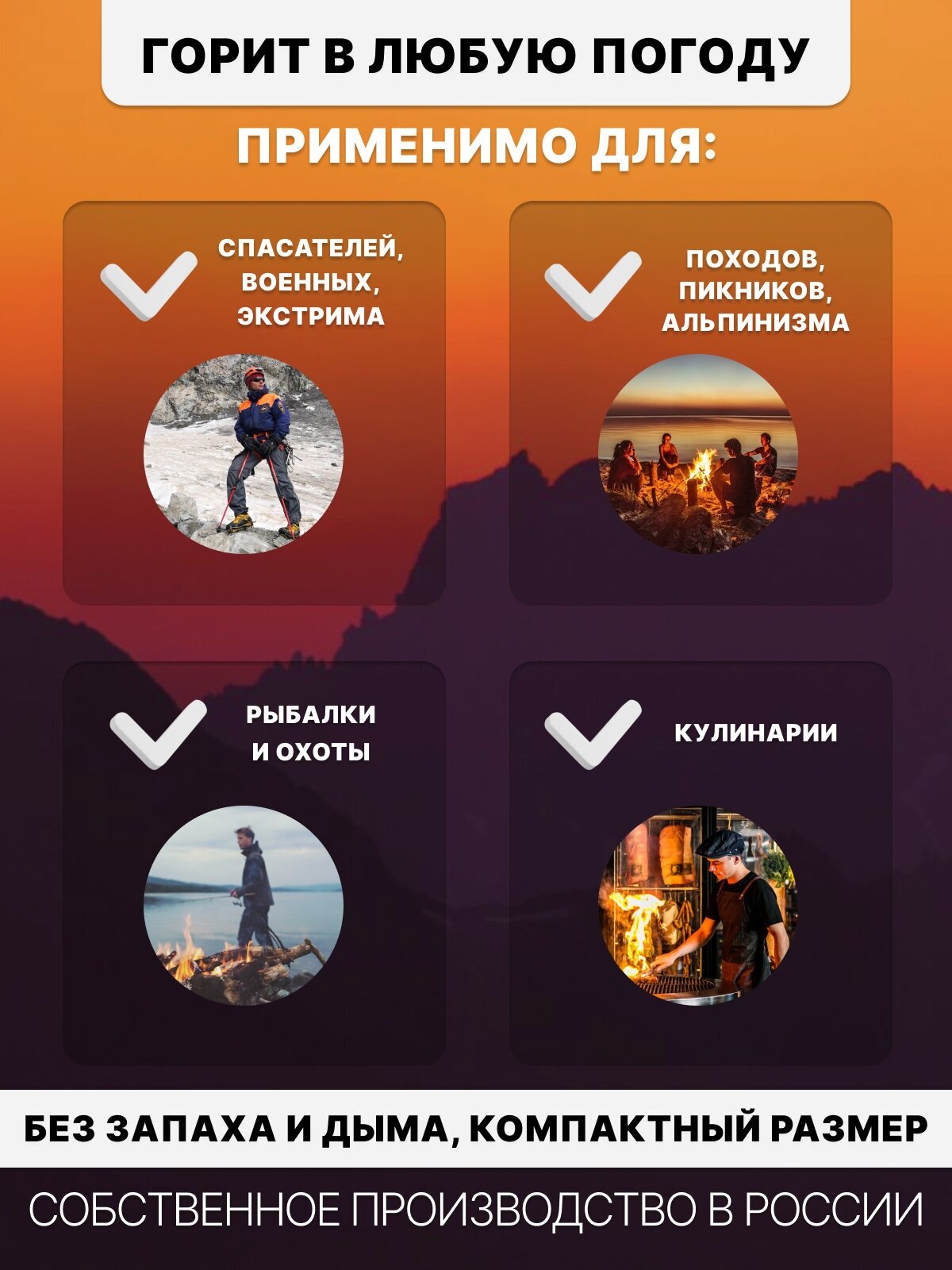 Сухое горючее таблетки в колбе, 40 штук — фото 1