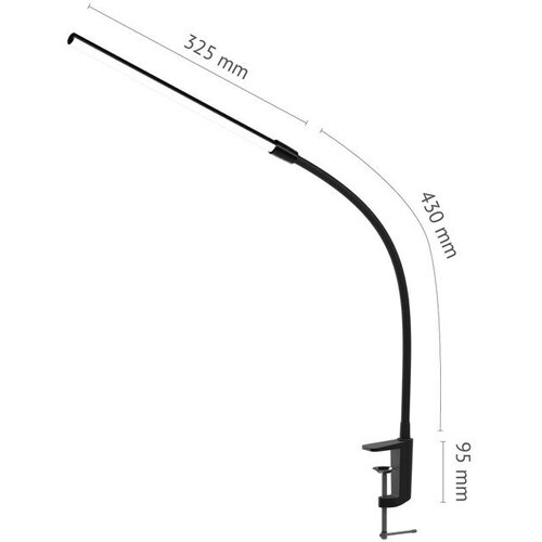 Лампа настольная светодиодная фотон led 5вт диммируемая черная 5376₽