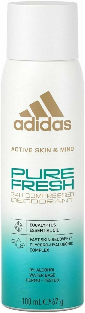 Дезодорант спрей 24H Adidas Pure Fresh 100 мл (Из Финляндии)