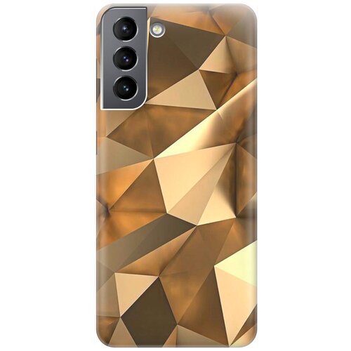 фото Ультратонкий силиконовый чехол-накладка для samsung galaxy s21 с принтом "бронзовые грани" gosso