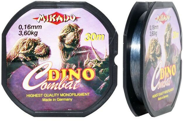 Леска мононить Mikado DINO COMBAT 0,08 (30 м) - 1.80 кг.