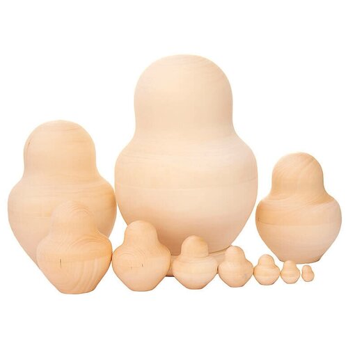 Заготовка матрешки 10 мест 13 см