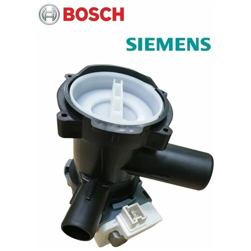 сливной насос помпа mainox с улиткой в сборе для стиральной машины bosch бош siemens сименс 30w 10ma57 Сливной насос с улиткой в сборе для стиральной машины Bosch