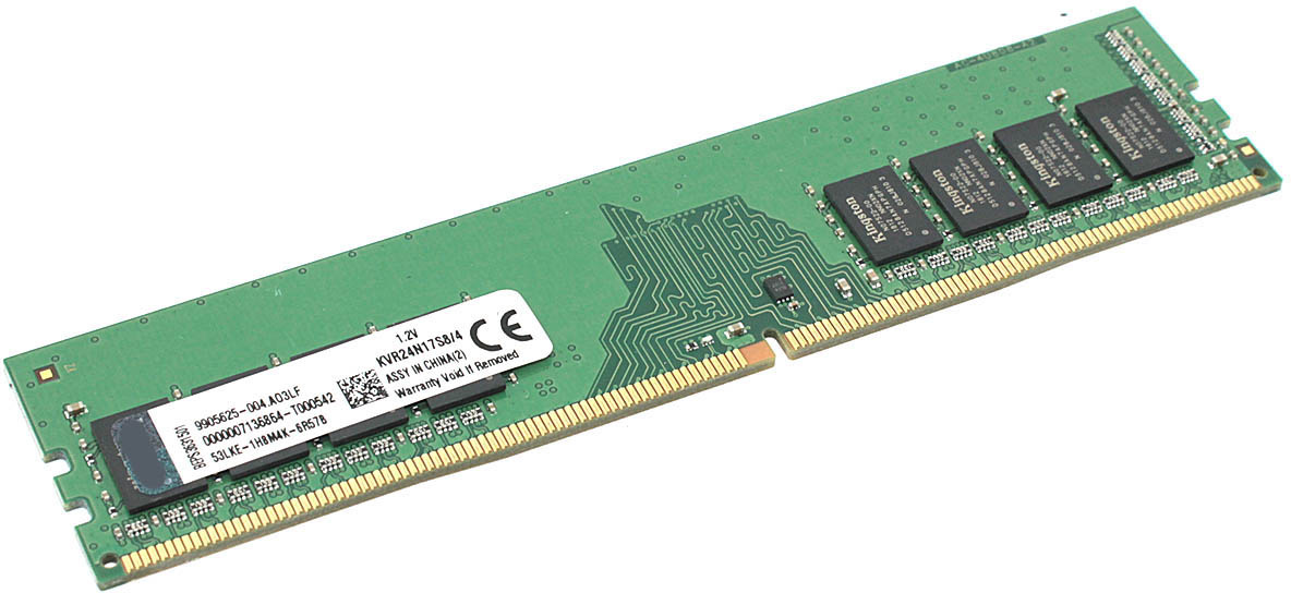 Модуль памяти Kingston DIMM DDR4, 4ГБ, 2400МГц, PC4-19200