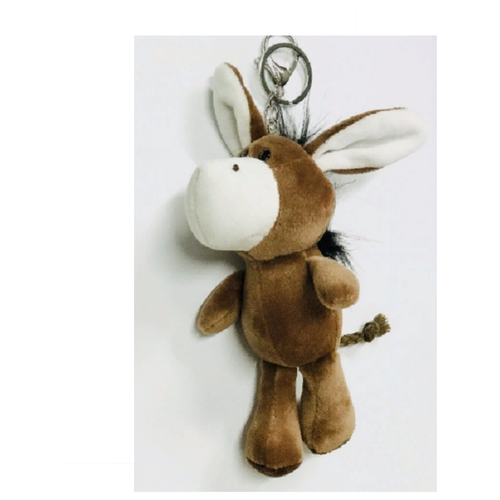 фото Мягкая игрушка брелок ослик коричневый из коллекции "mini zoo",15 см anedy