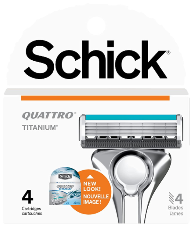 Сменные лезвия Schick Quattro Titanium New 4 шт.