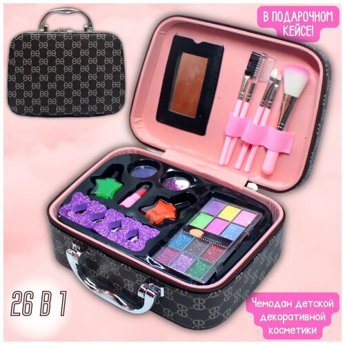 Косметика для девочек в чемодане CHANEL 26 предметов Коричневый