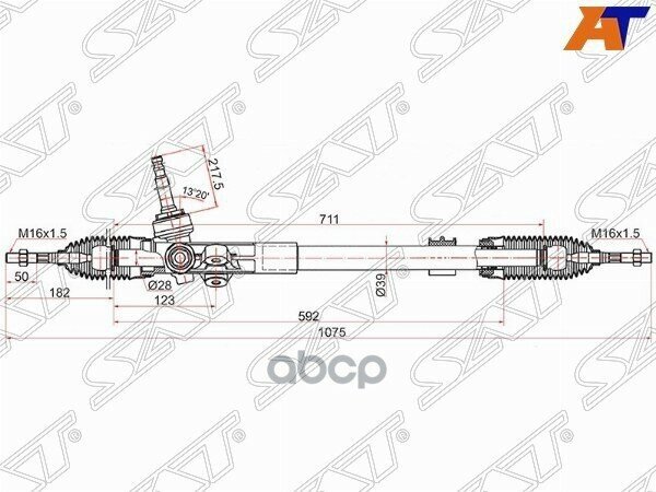 Рейка Рулевая Hyundai Ix35/Tucson/Kia Sportage 10-13 Lhd Sat арт. ST-56500-2S000