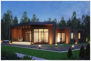 Проект <b>газобетонного</b> дома Catalog-Plans-62-78 (193,93кв. м, 22,31x18,82м, газобетон 400) жилой дом, 