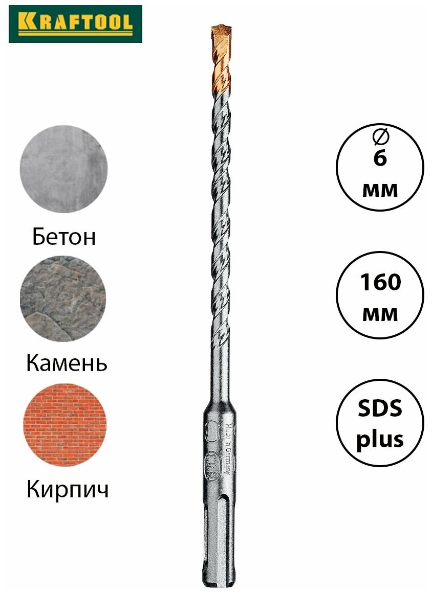 Бур SDS-plus Kraftool Expert 29320-160-06 6 x 160