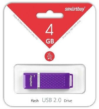 Флешка (SMARTBUY (SB4GBQZ-V) 4GB QUARTZ SERIES VIOLET)