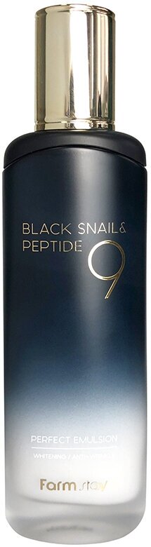 Farmstay~Антивозрастная эмульсия с муцином черной улитки и пептидами~Black Snail&Peptide Emulsion