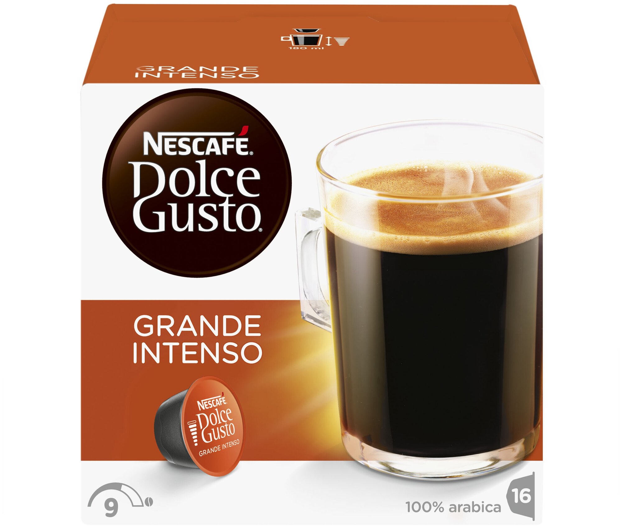 Кофе натуральный жареный молотый Nescafe Dolce Gusto Grande Intenso 16кап,144гр - фотография № 3