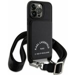 Чехол Lagerfeld Crossbody cardslot PU Saffiano RSG Hard для iPhone 14 Pro, черный - изображение