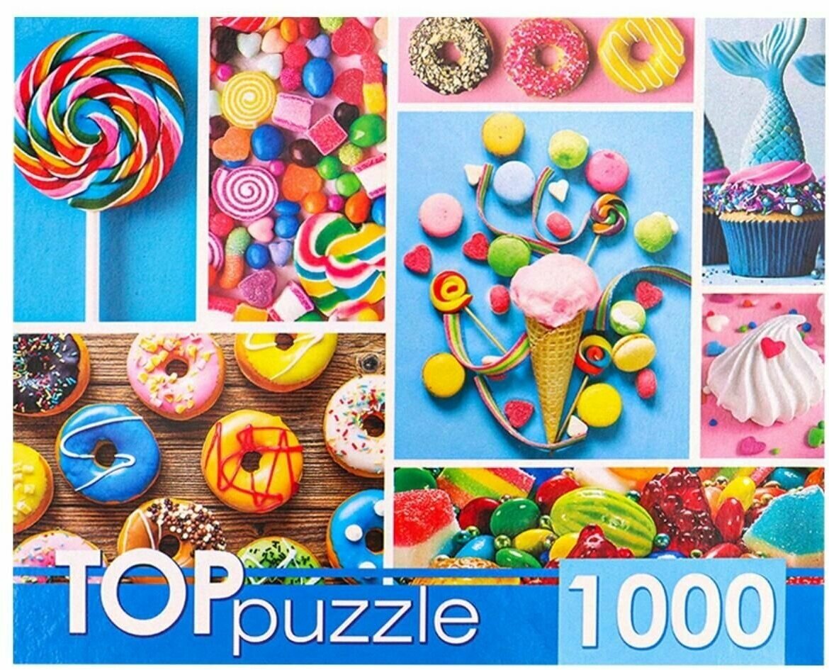 TOPpuzzle-1000 "Любимые сладости" (ГИТП1000-4136) Рыжий кот - фото №3