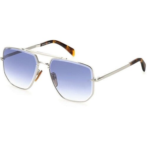 Солнцезащитные очки David Beckham, квадратные, оправа: металл, градиентные, с защитой от УФ, для мужчин, серый