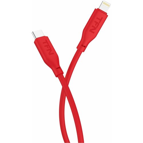 Кабель Lightning TFN силиконовый красный 1.2 м (TFN-C-SIL-CL1M-RD) кабель lightning tfn силиконовый розовый 1 2 м tfn c sil cl1m ro