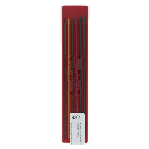 фото Набор цветных грифелей для цанговых карандашей 2.0 мм, 6 штук koh-i-noor 4301