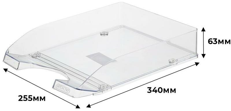 Лоток горизонтальный Attache Line прозрачный 340х255х63мм - фотография № 7